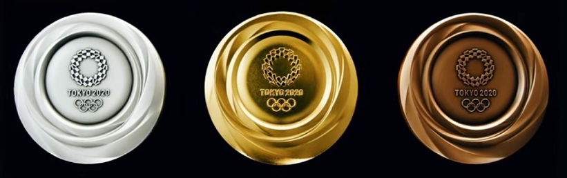 Tokyo 2020 Olympic medals made from recyclable electronic devices