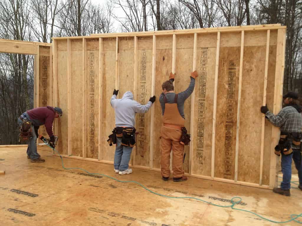 2 x 4 house wall going up