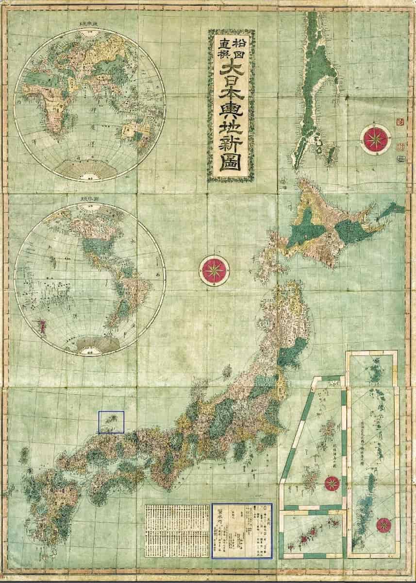 1876 map of japan - Land Of The Rising Son