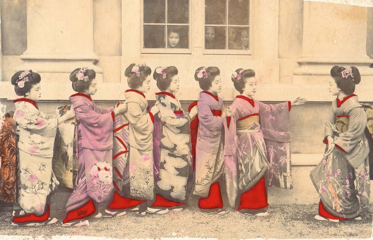 Maikos in the Meiji era, Japan 1868-1912