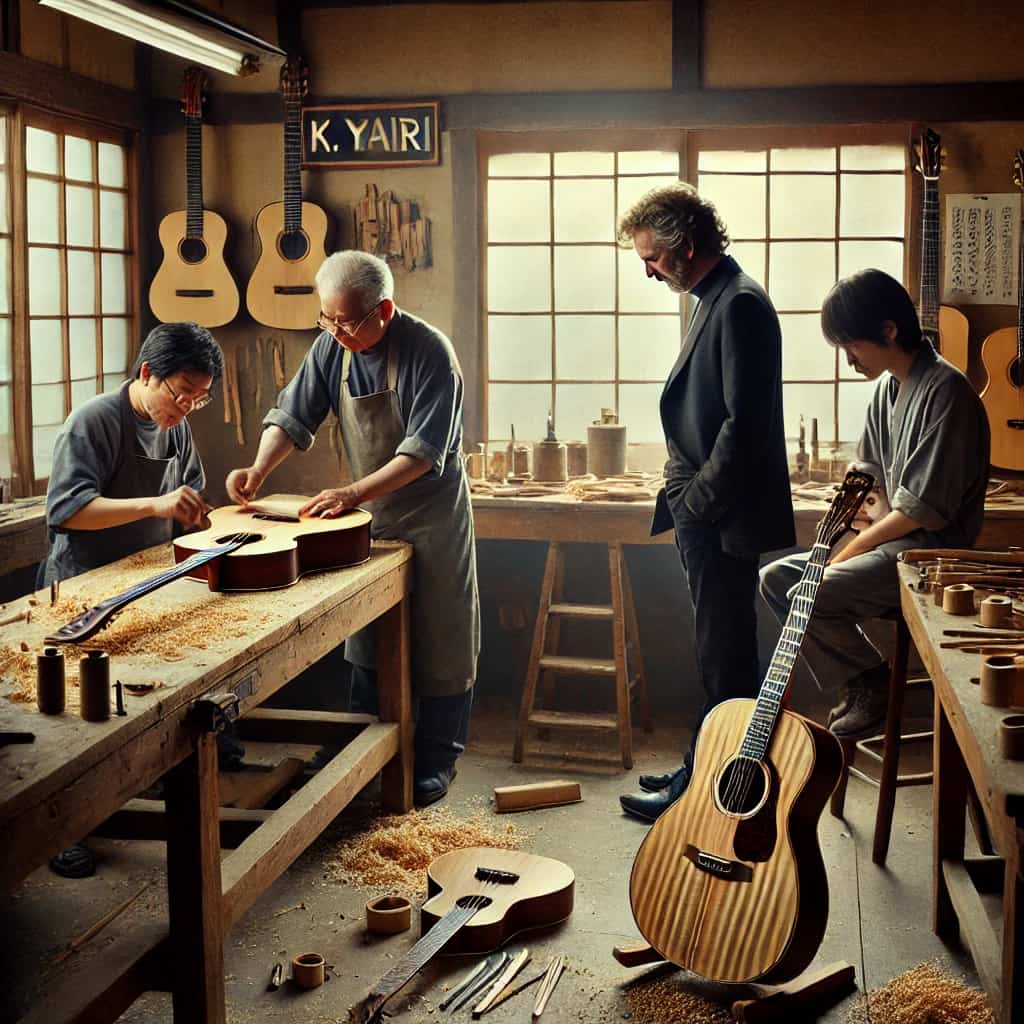 Clapton at the K Yairi Factory